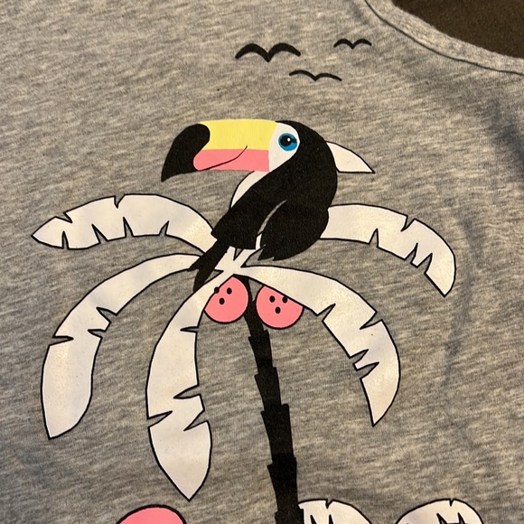 Justice girls tank top size 10 Dash summer dreams with flamingo and palm trees. - Picture 3 of 7